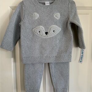Carter's Gray Knit Kids Matching Set